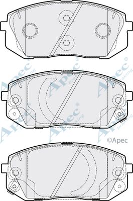 APEC BRAKING Piduriklotsi komplekt,ketaspidur PAD1860